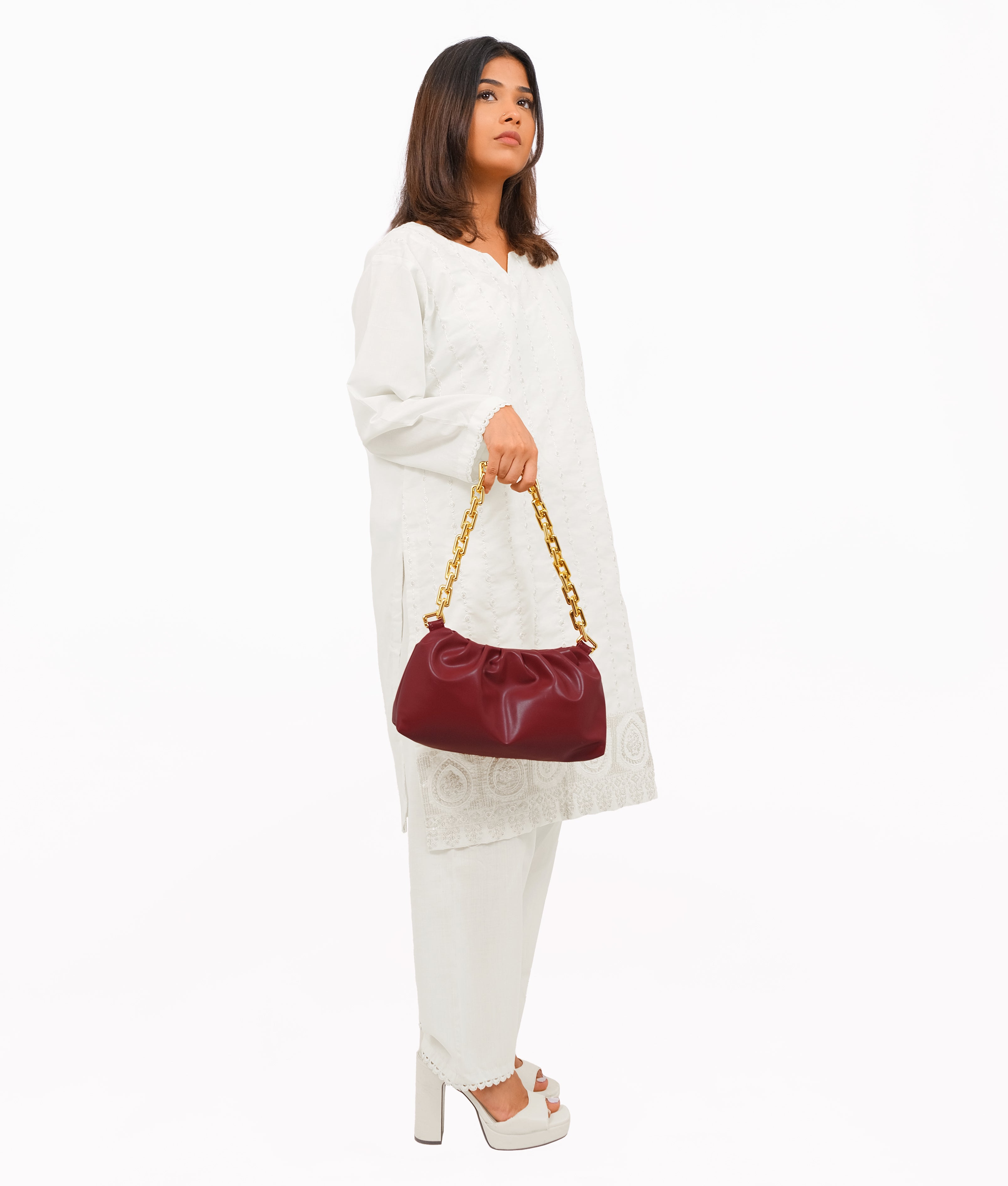 Maroon cloud bag