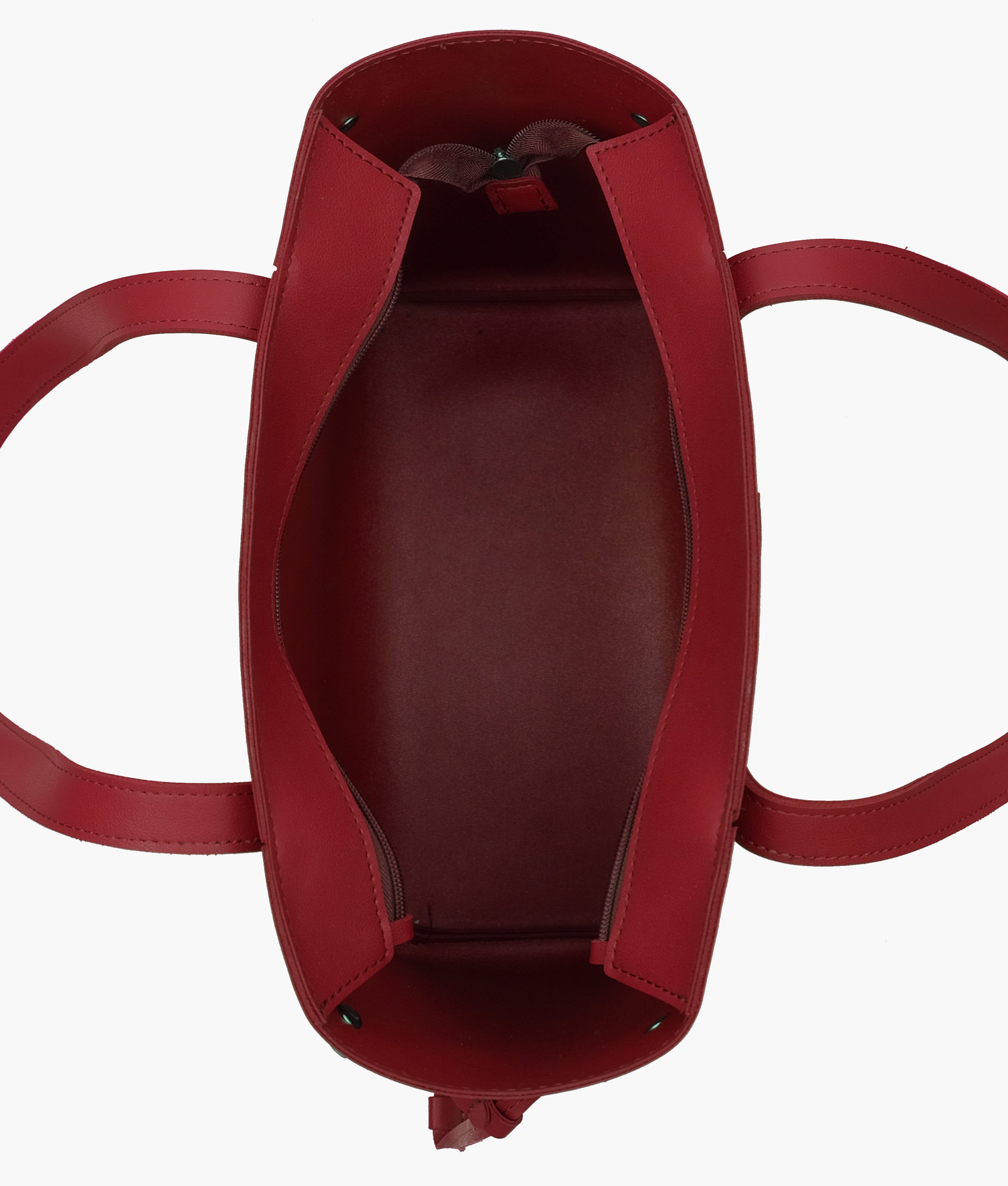 Maroon minimalist tote