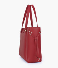 Maroon minimalist tote