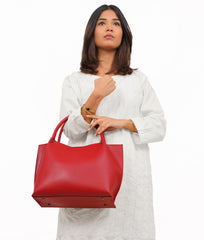 Maroon tote bag