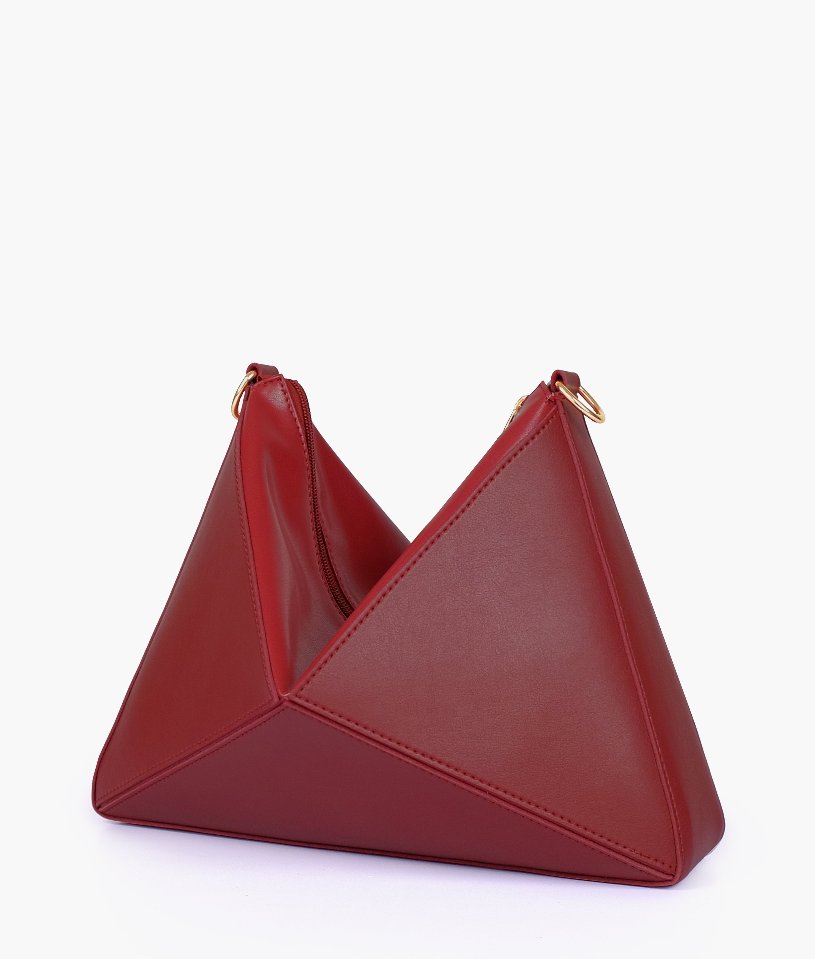 Maroon triangle flex bag