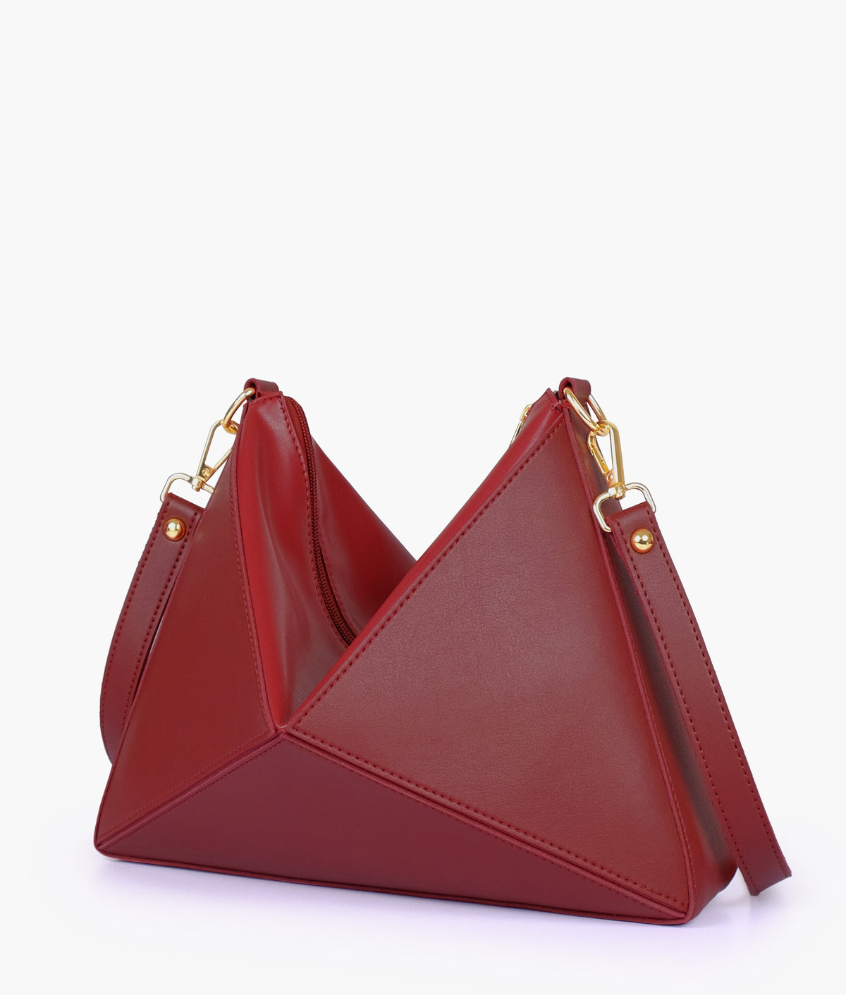 Maroon triangle flex bag