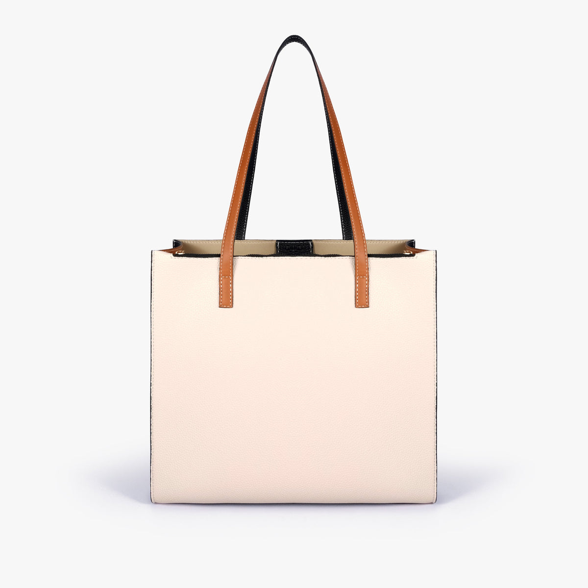 Back view of Monochrome color blocking tote