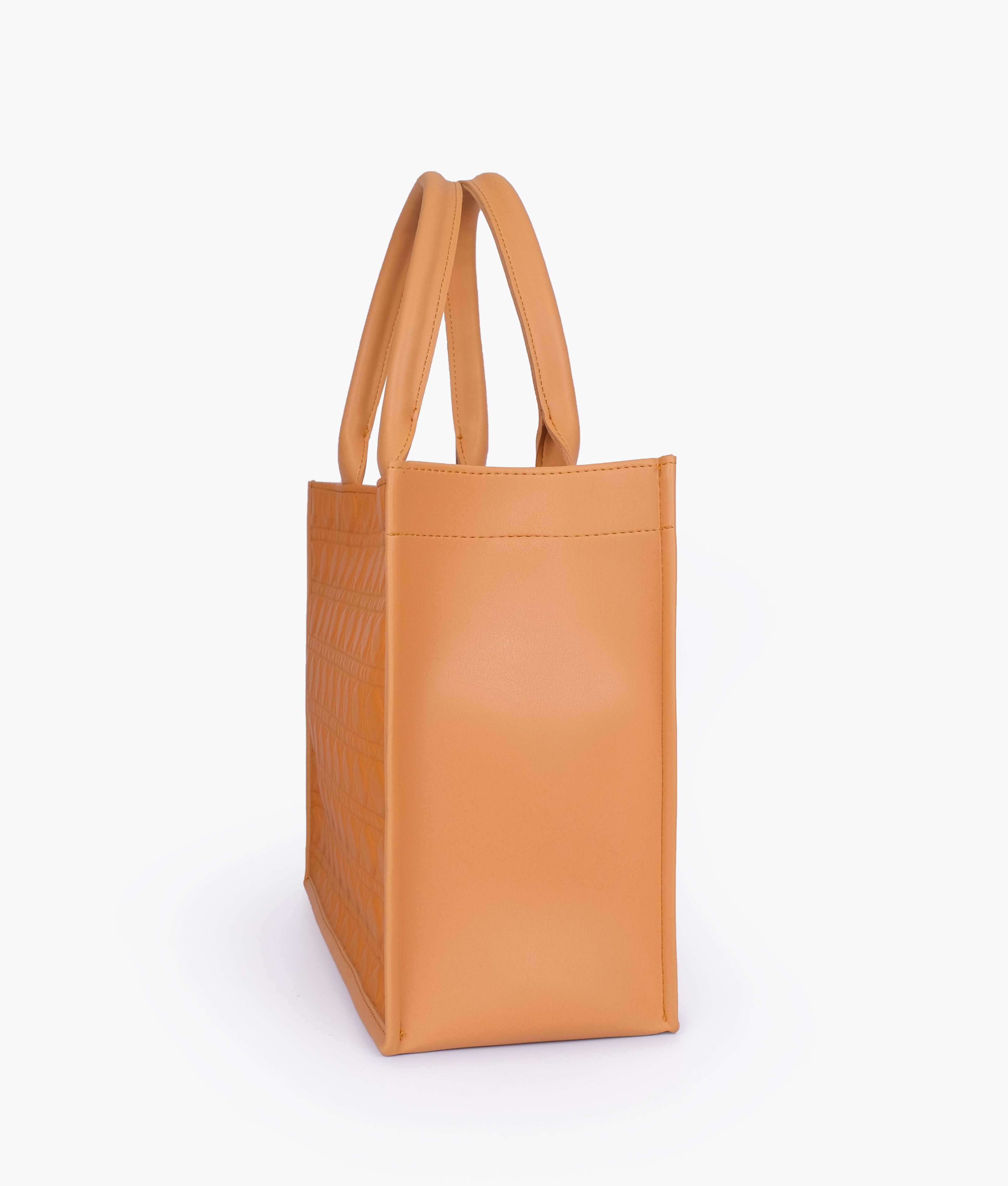 Mustard box tote bag