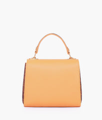 Mustard criss-cross top-handle bag