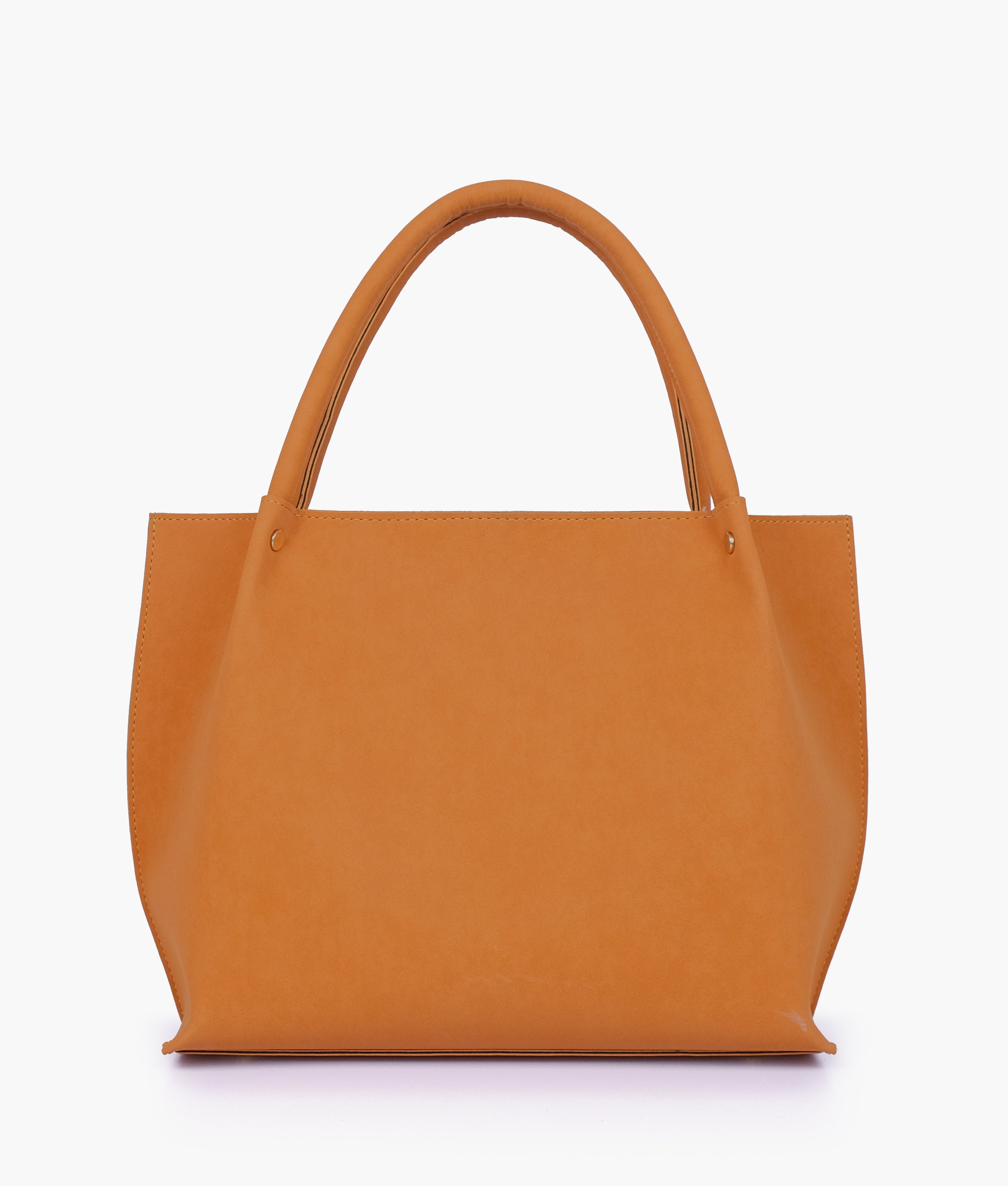 Mustard mocha suede tote bag