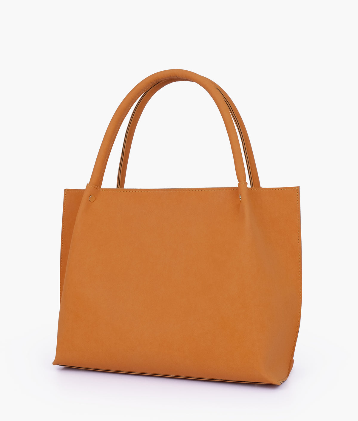 Mustard mocha suede tote bag