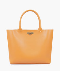 Mustard zipper tote bag