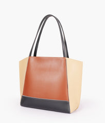Off-white color block tote bag