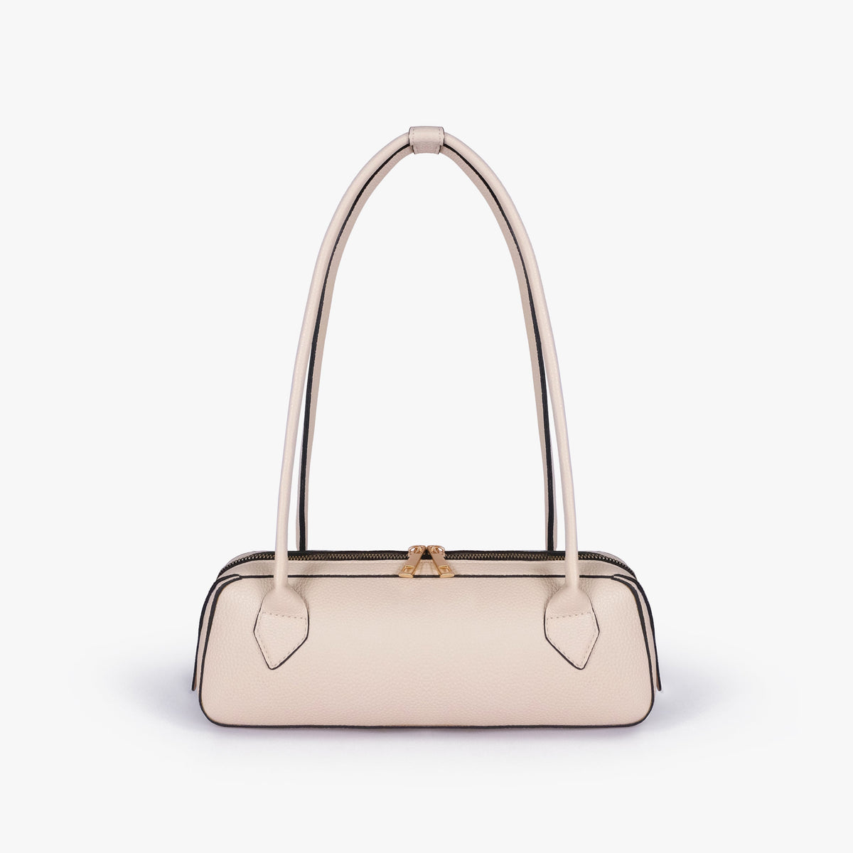 Back view of off-white east-west baguette bag