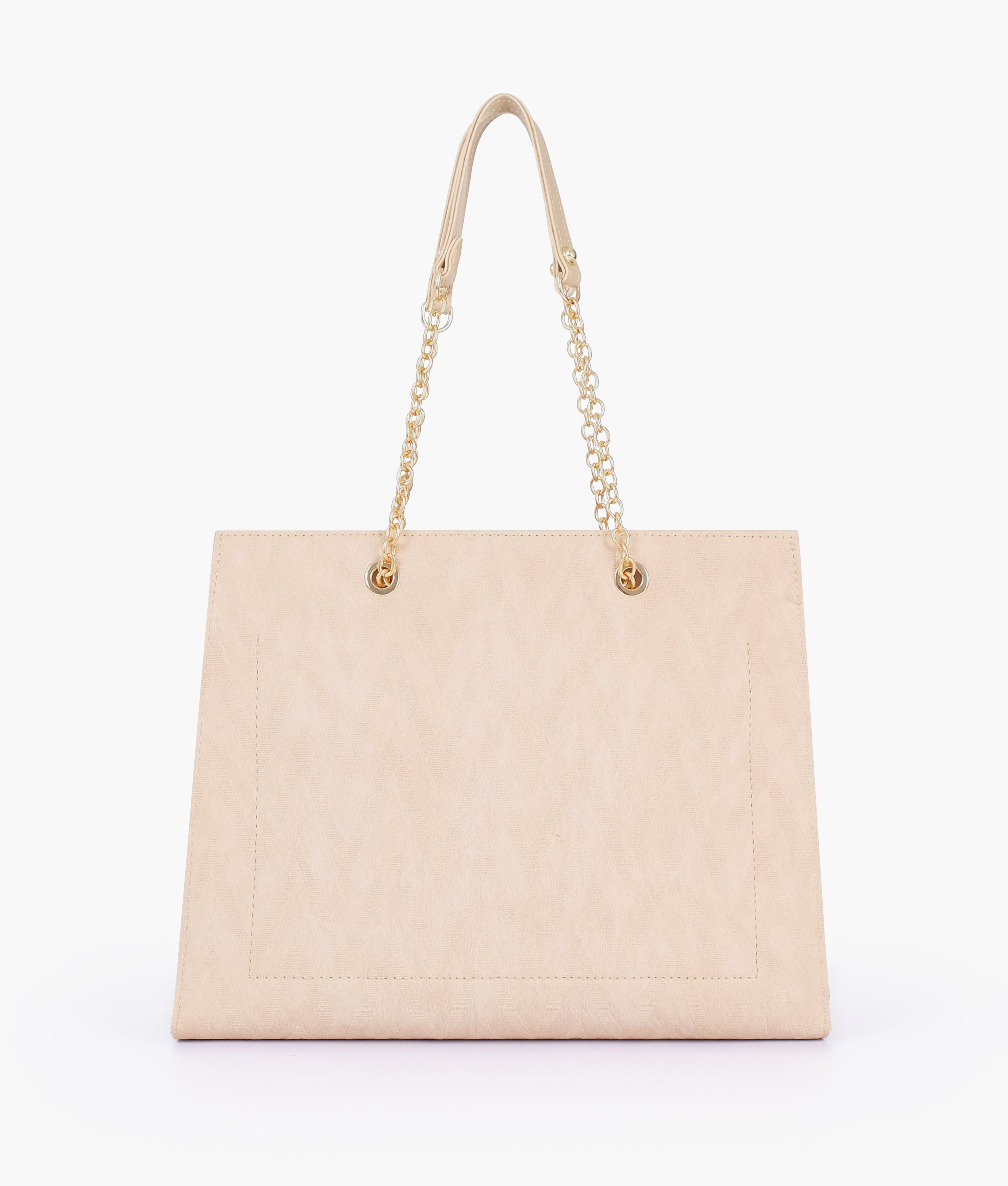 Off-white zig-zag pattern tote
