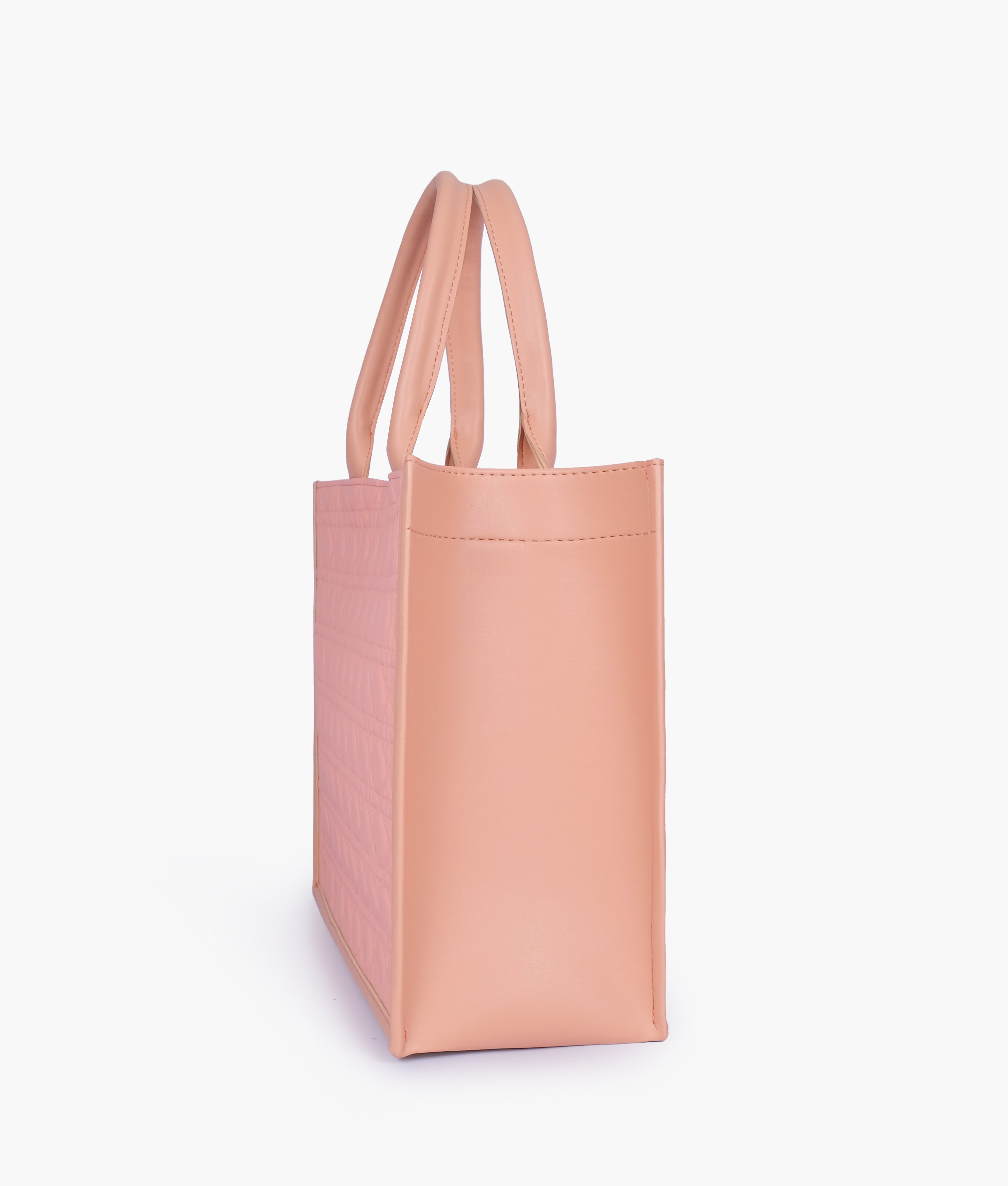 Peach box tote bag