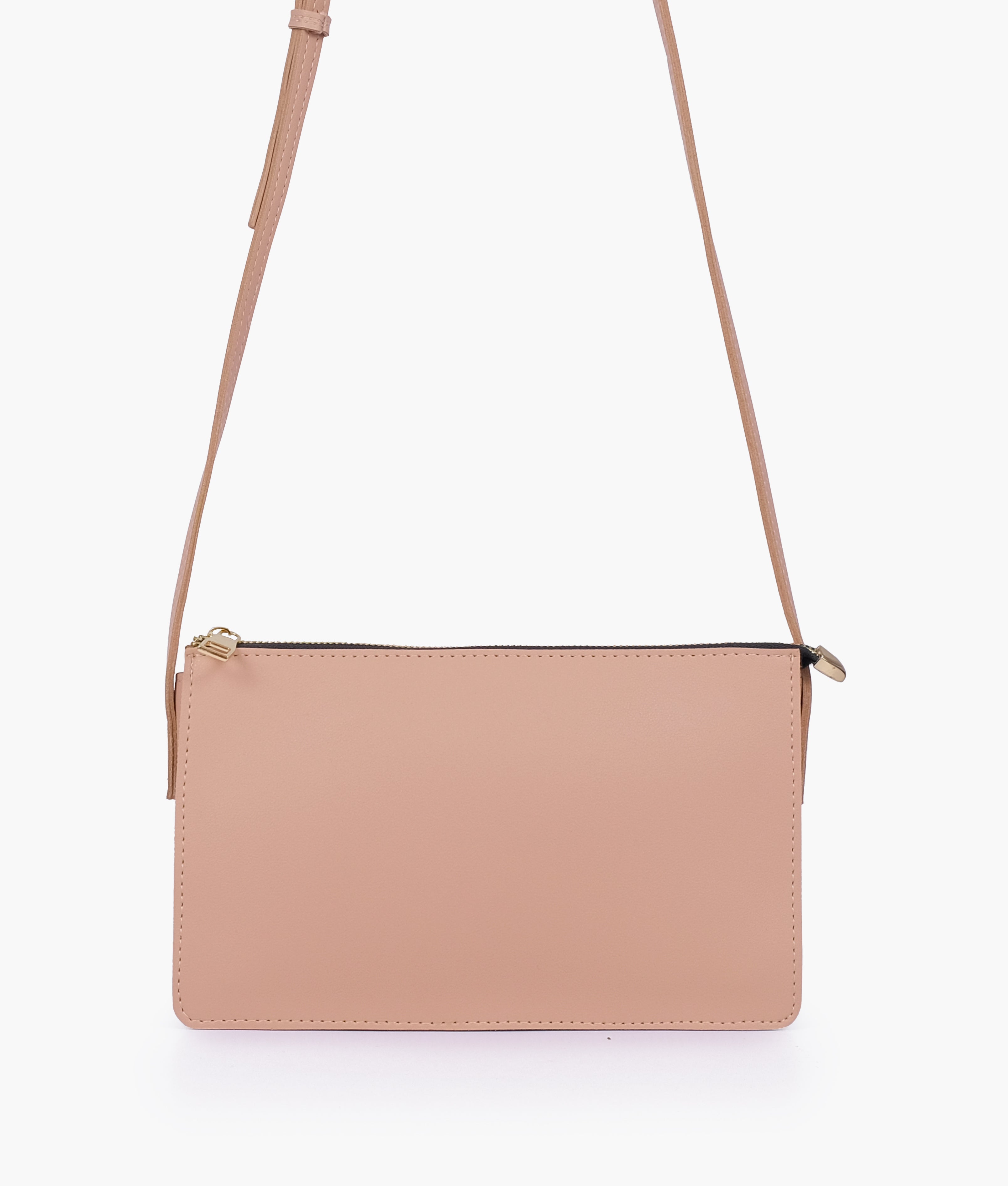 Peach flat purse