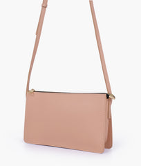 Peach flat purse