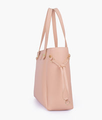 Peach minimalist tote