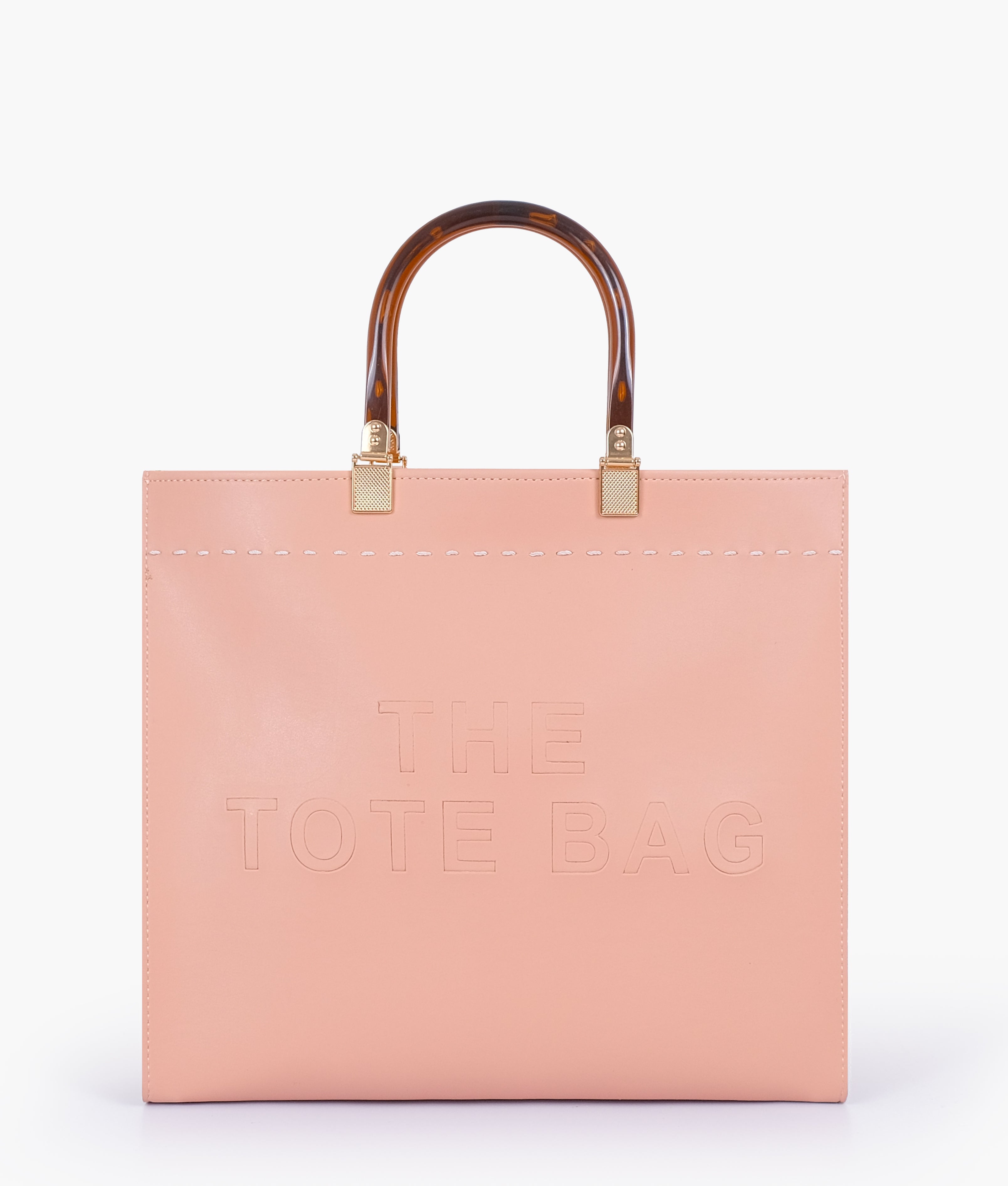 Peach signature tote bag