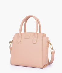 Peach top-handle mini handbag