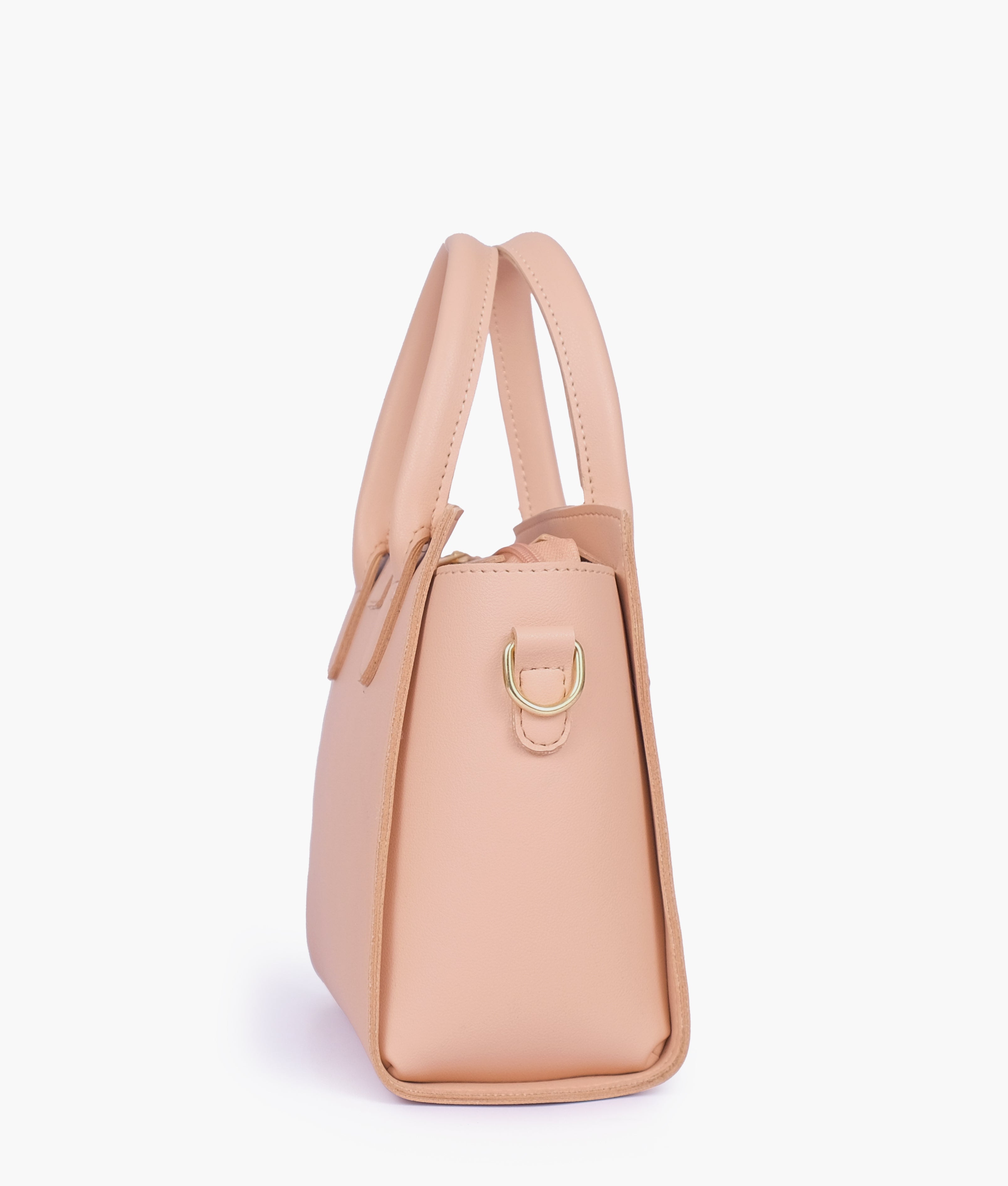 Peach top-handle mini handbag