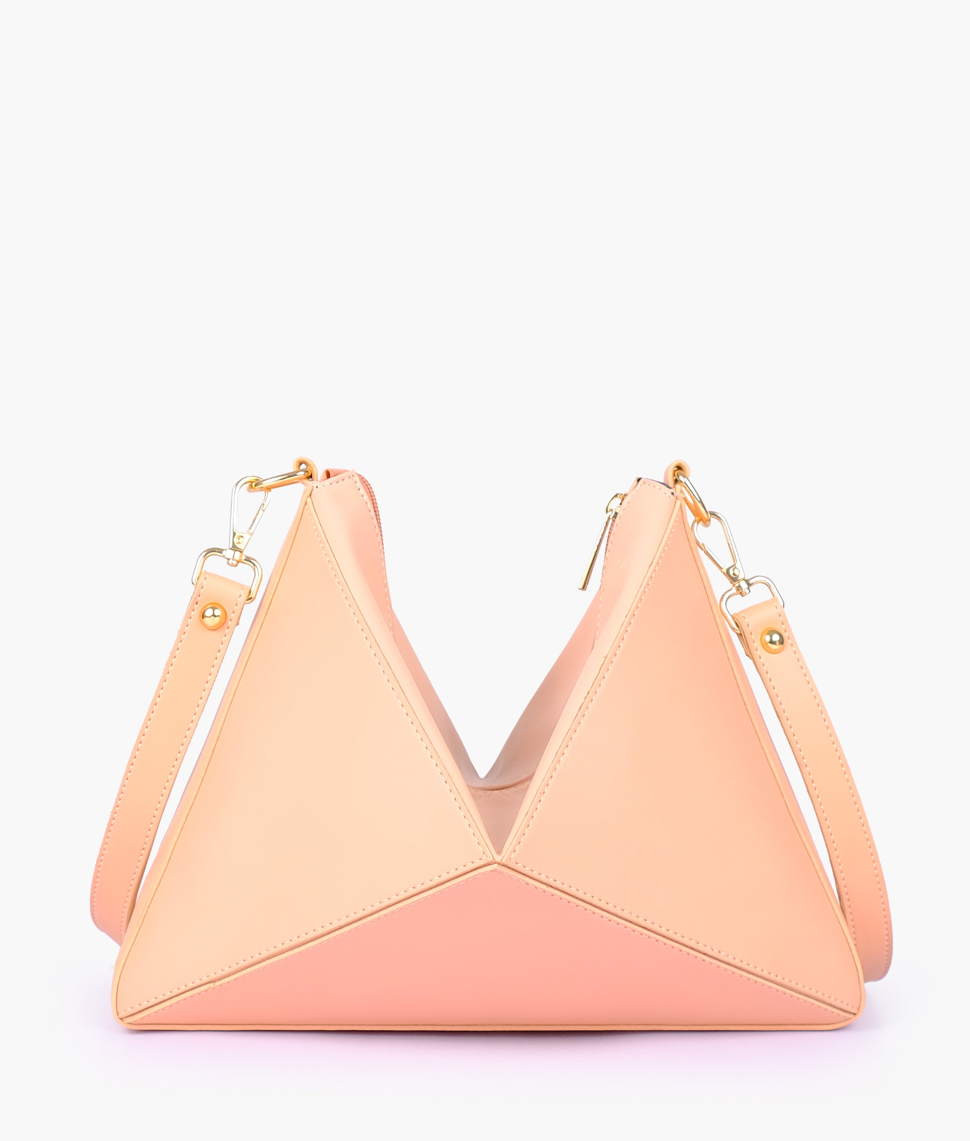 Peach triangle flex bag