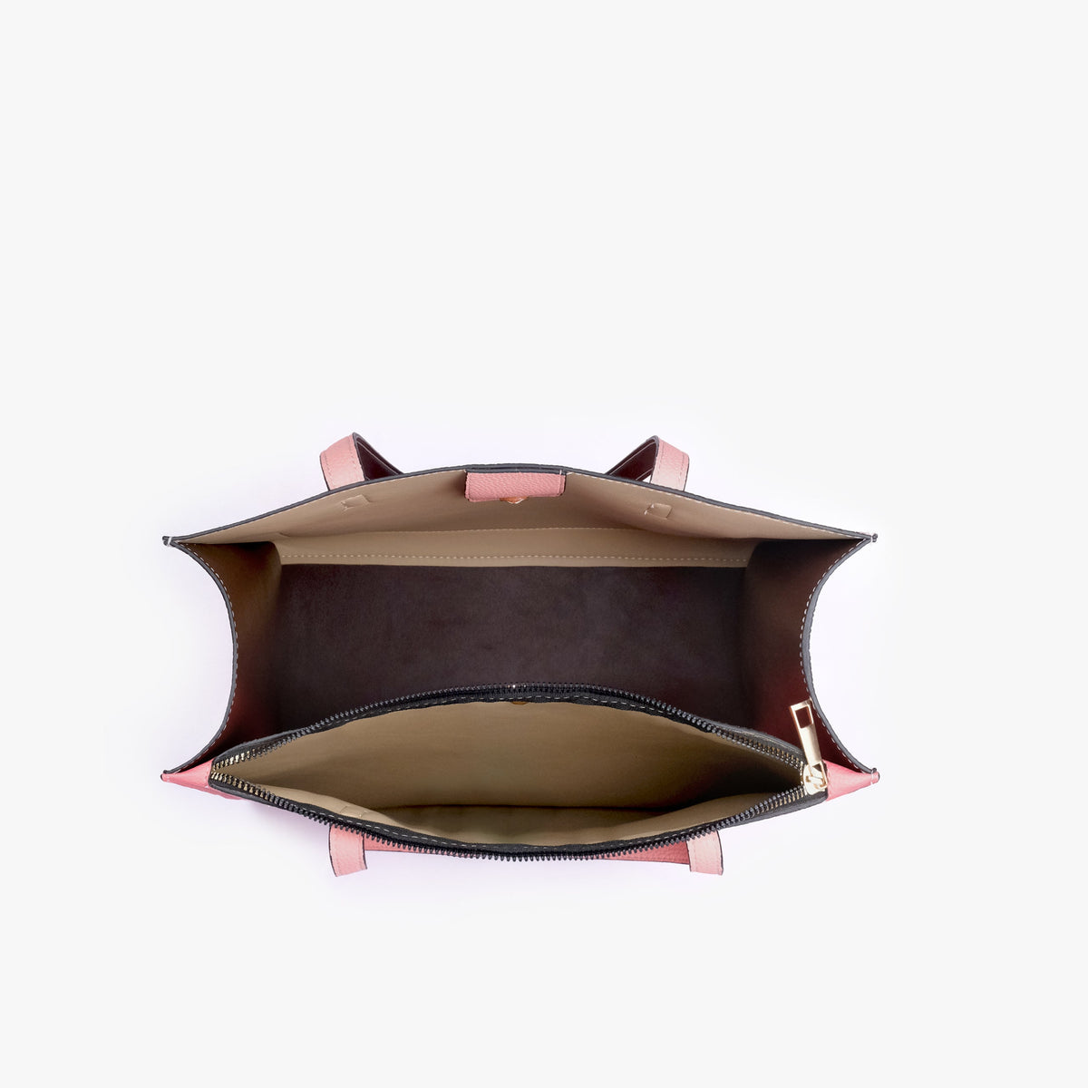 Interior view of Petal color blocking tote
