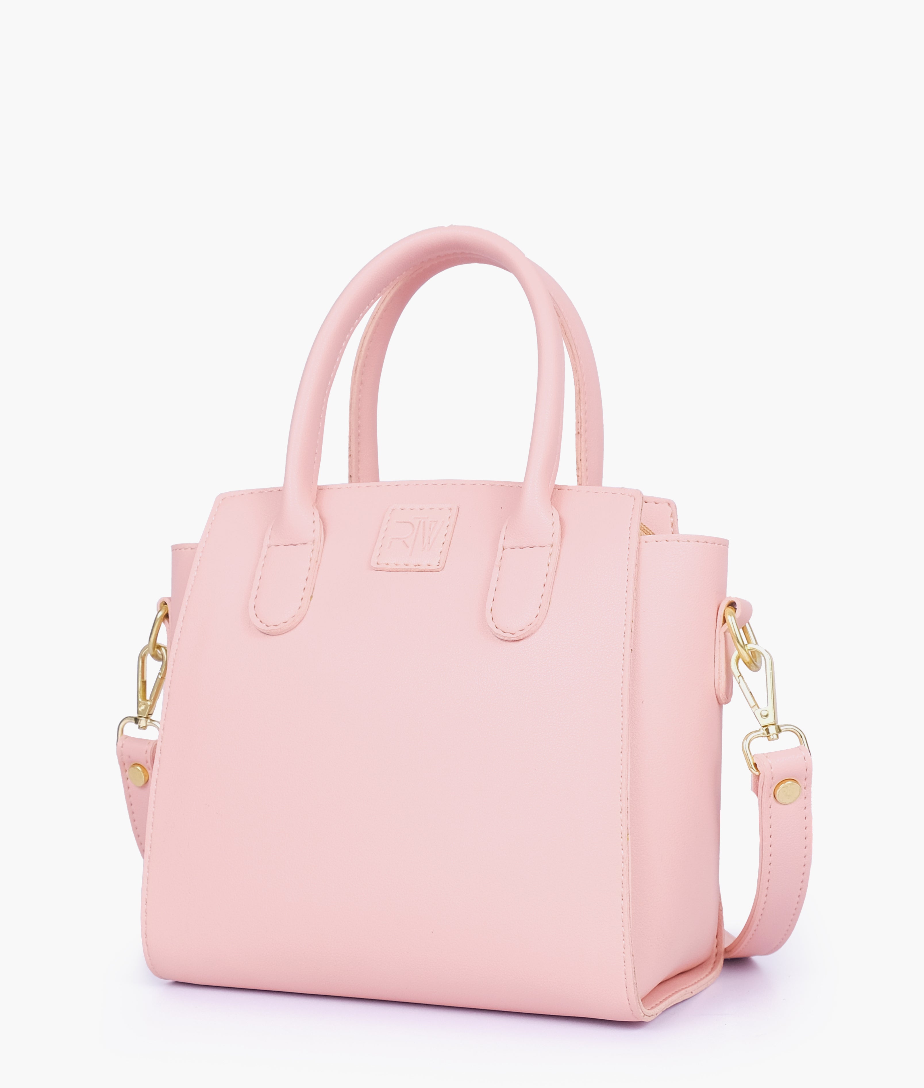 Pink top-handle mini handbag