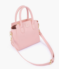 Pink top-handle mini handbag