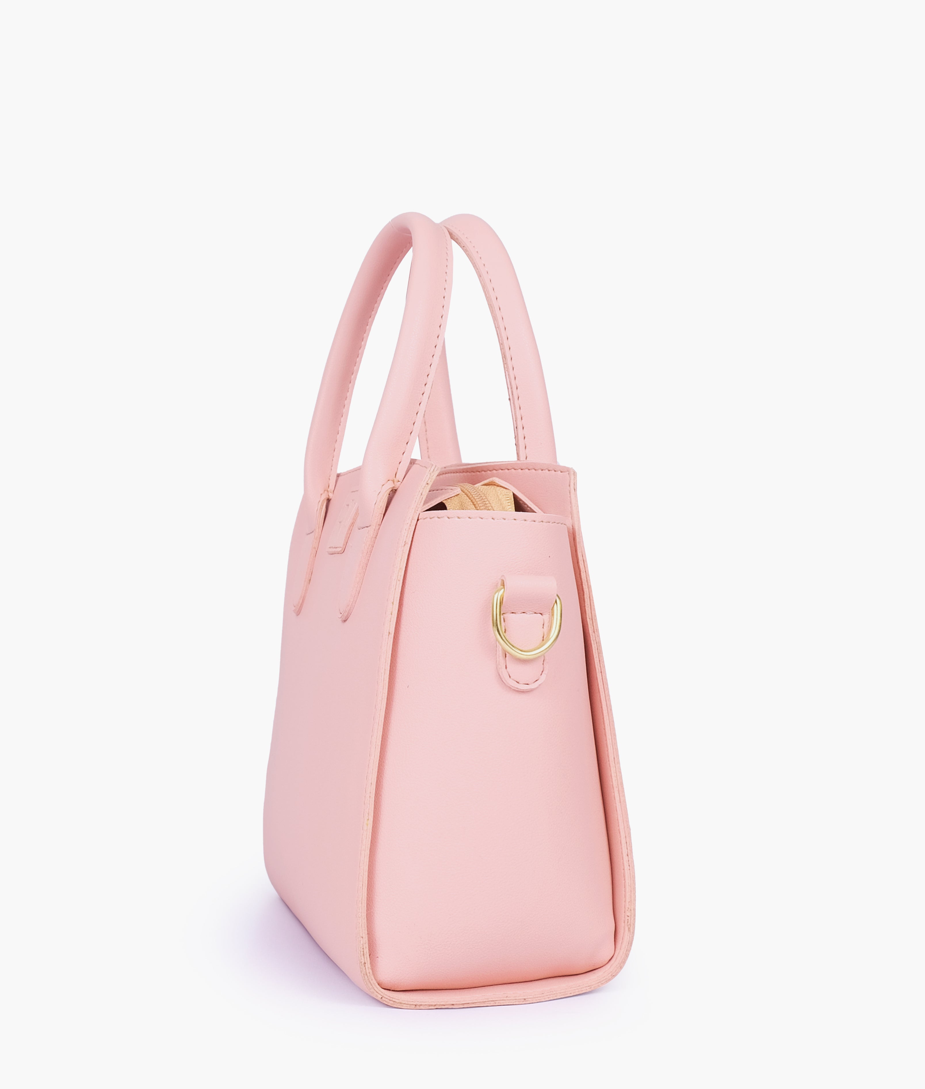 Pink top-handle mini handbag