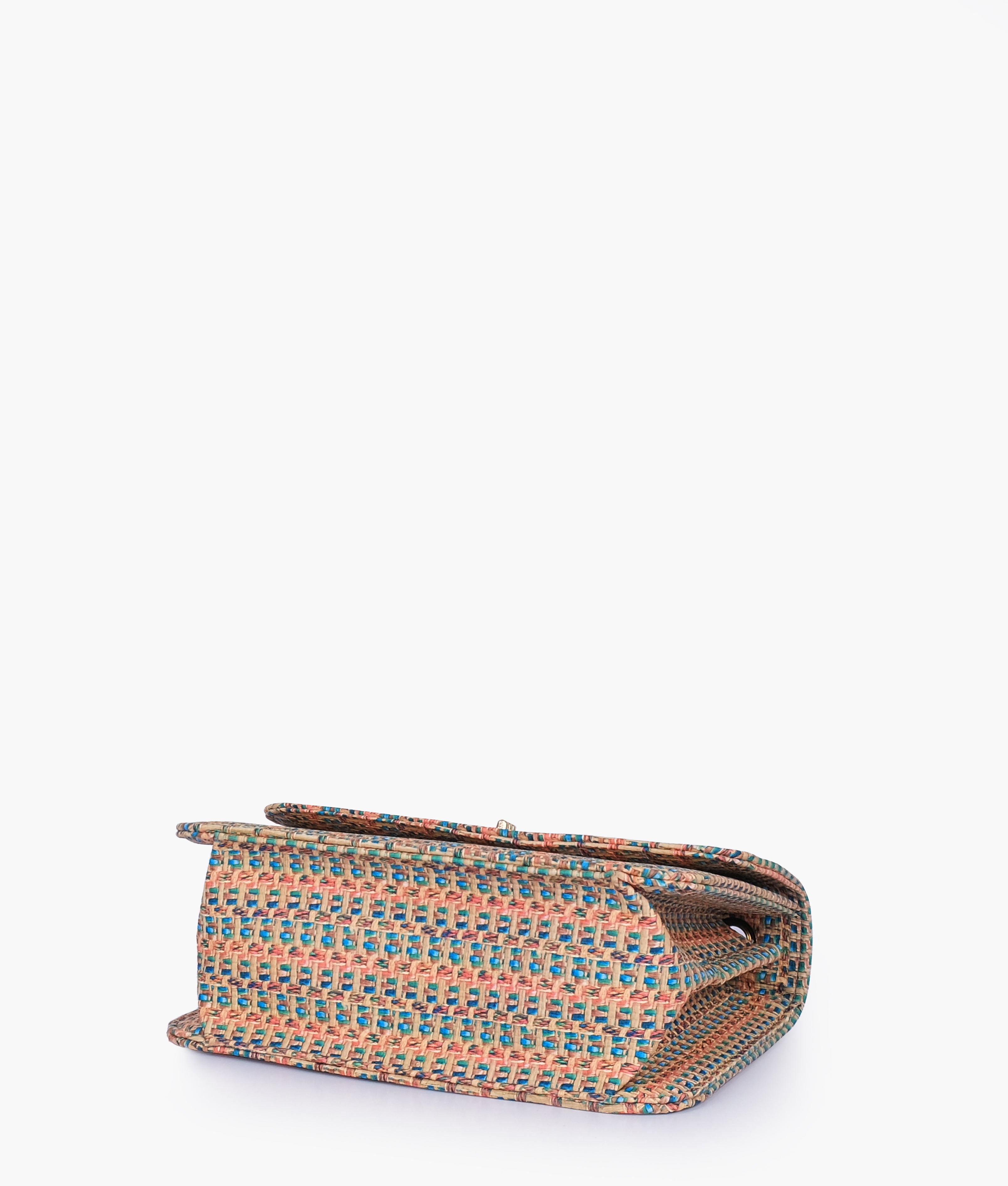 Rainbow woven chain cross-body bag