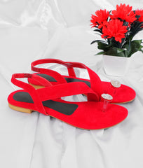 Formal magenta thong sandals