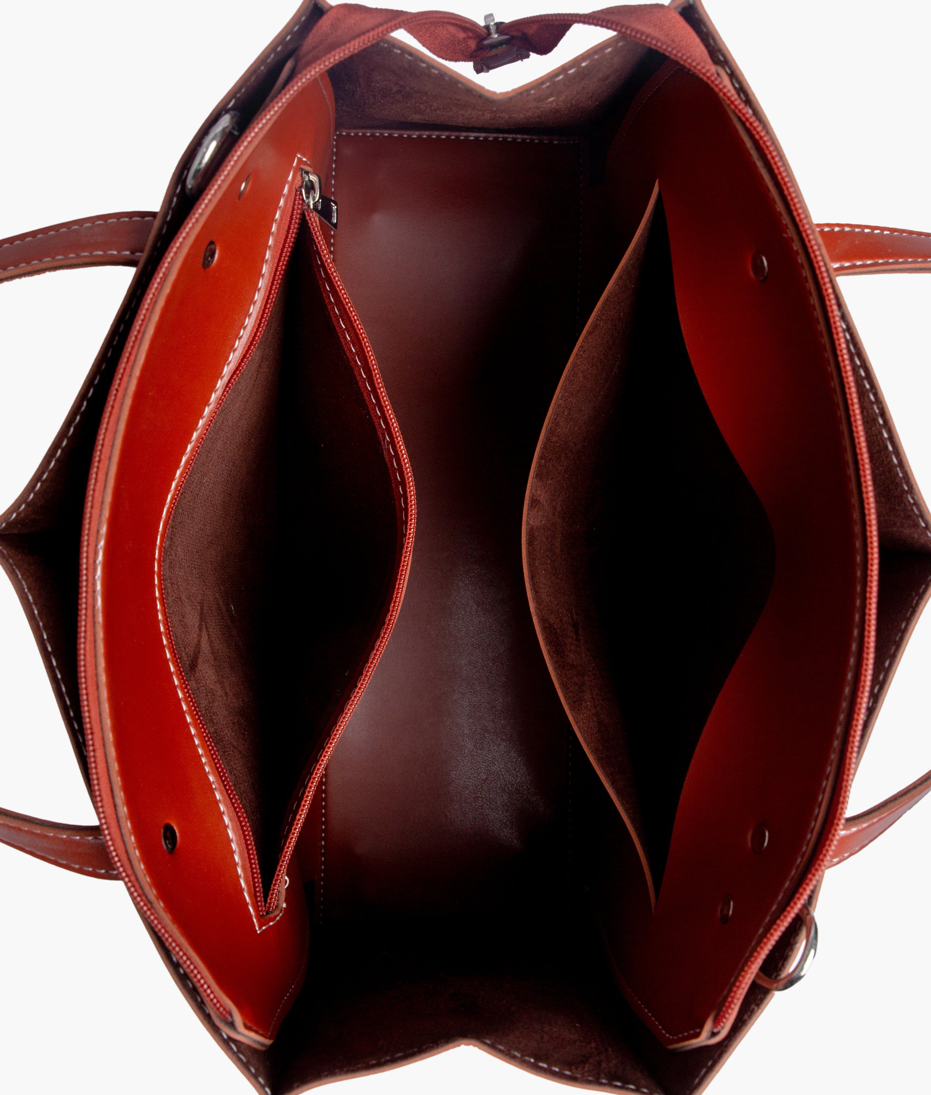 Rust work tote bag