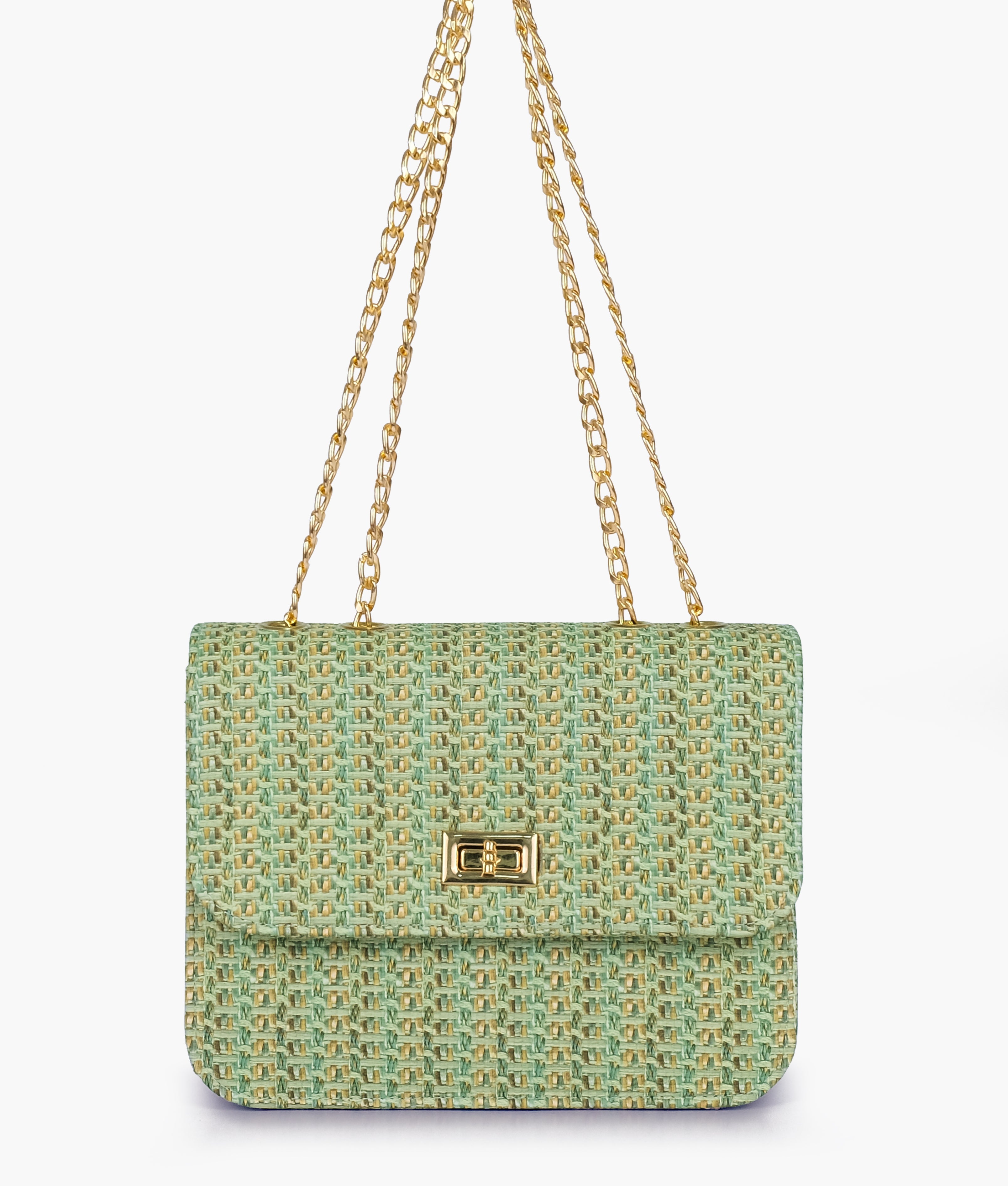 Sea woven chain cross-body bag