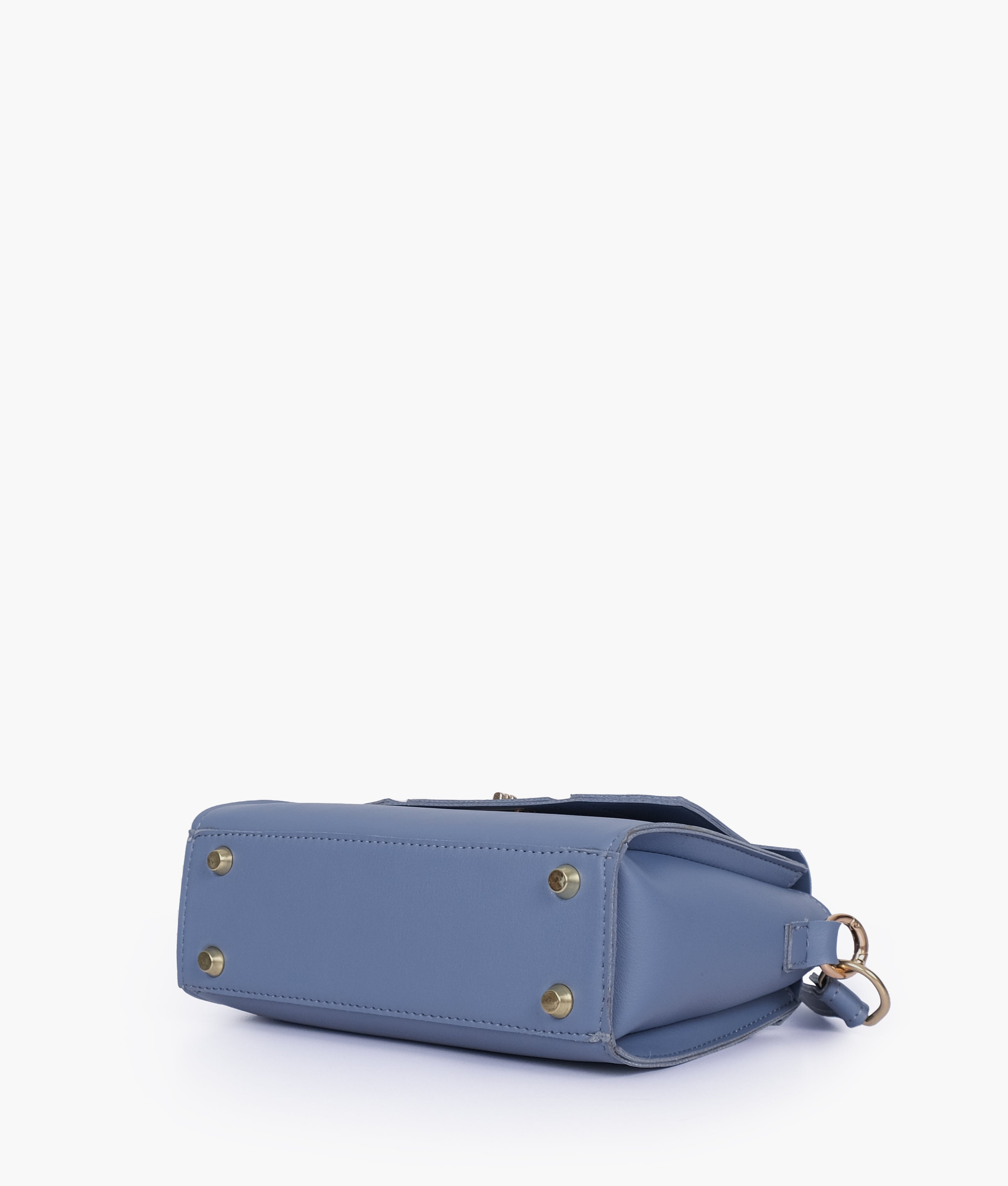 Sky blue compact top-handle cross-body bag