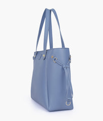 Sky blue minimalist tote