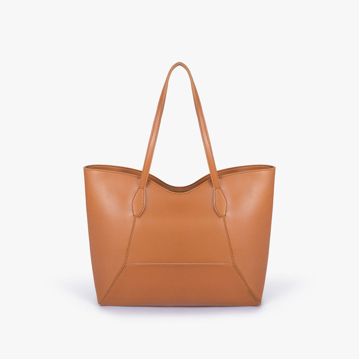 Back view of Tan Arc tote bag