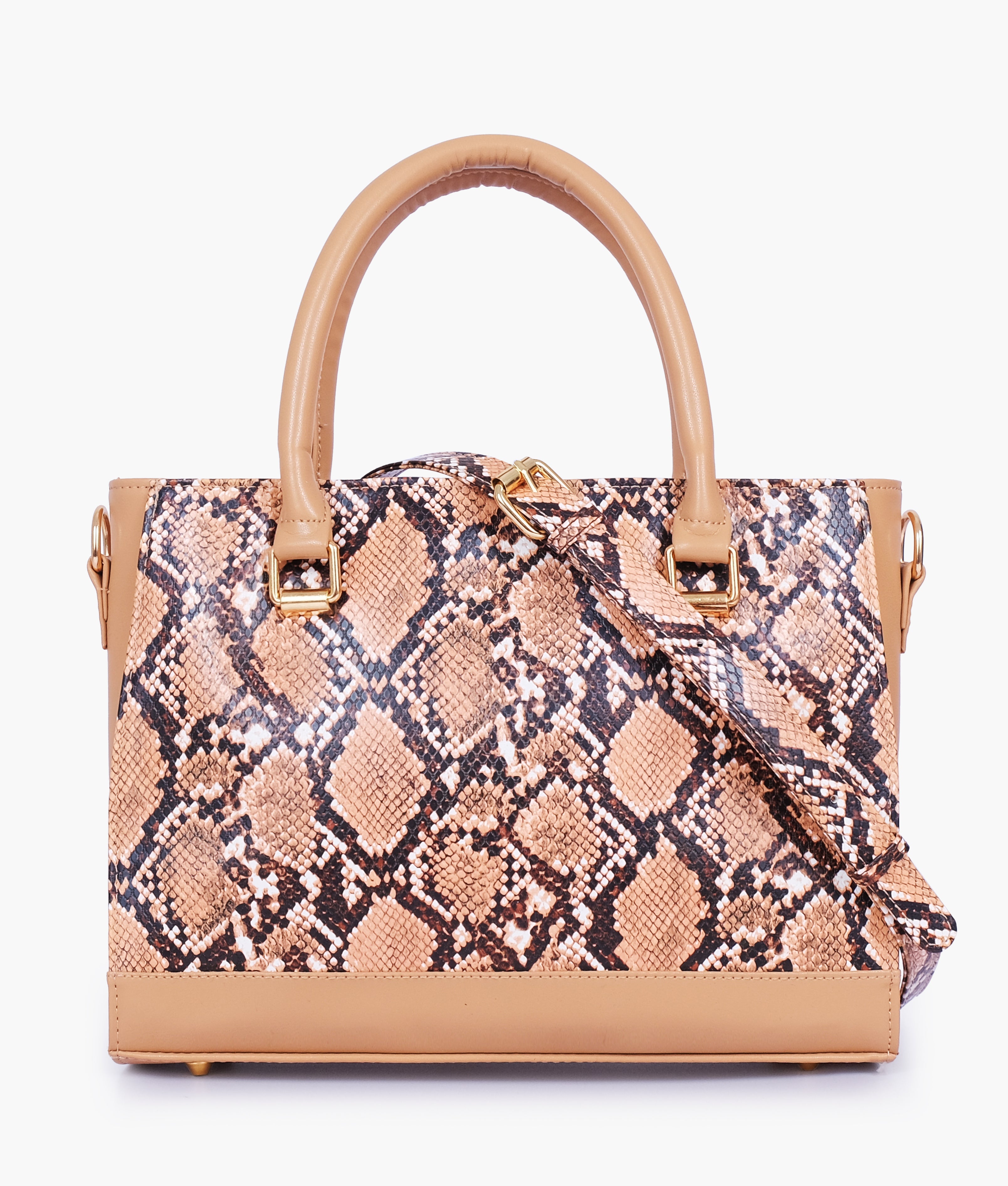 Beige snake handbag
