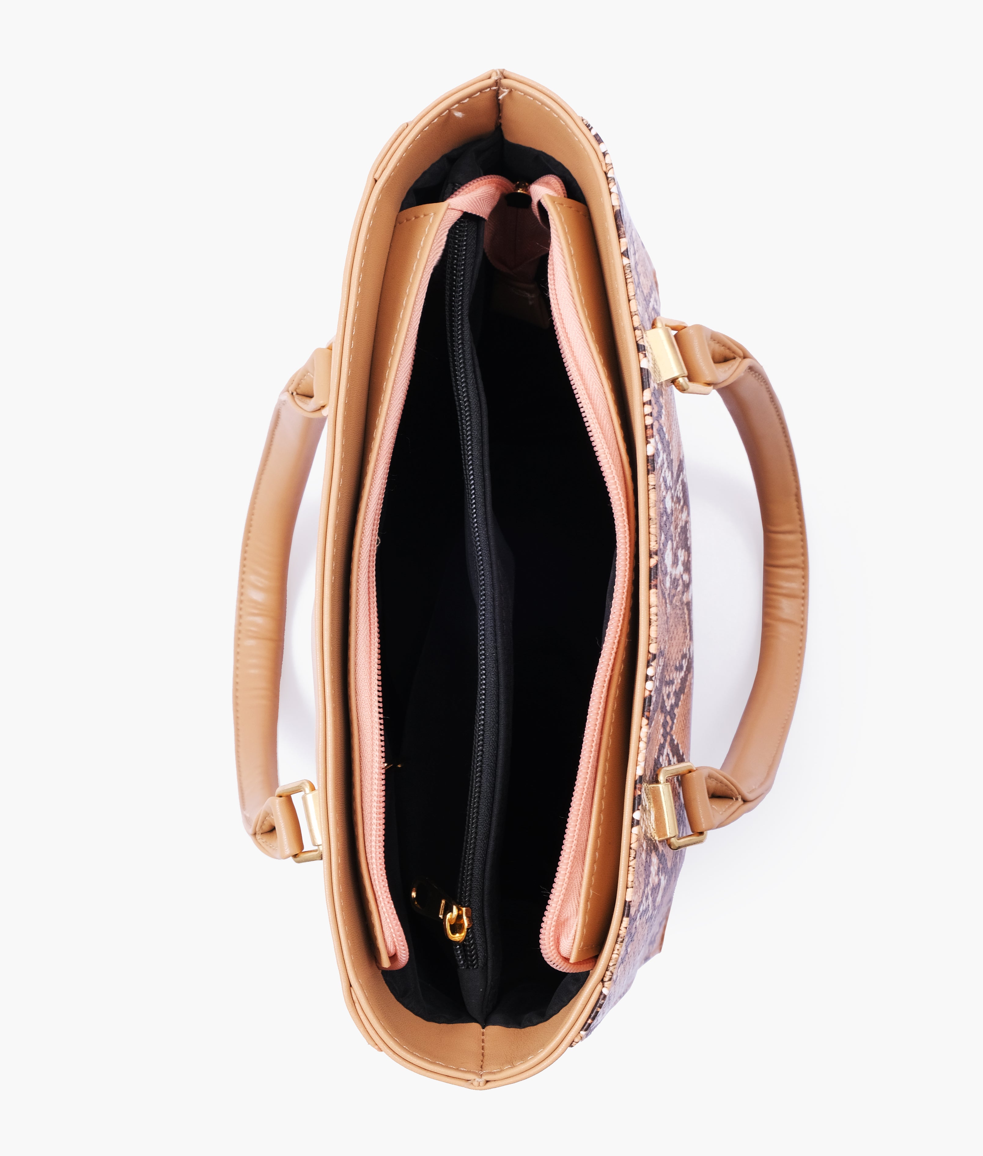 Beige snake handbag