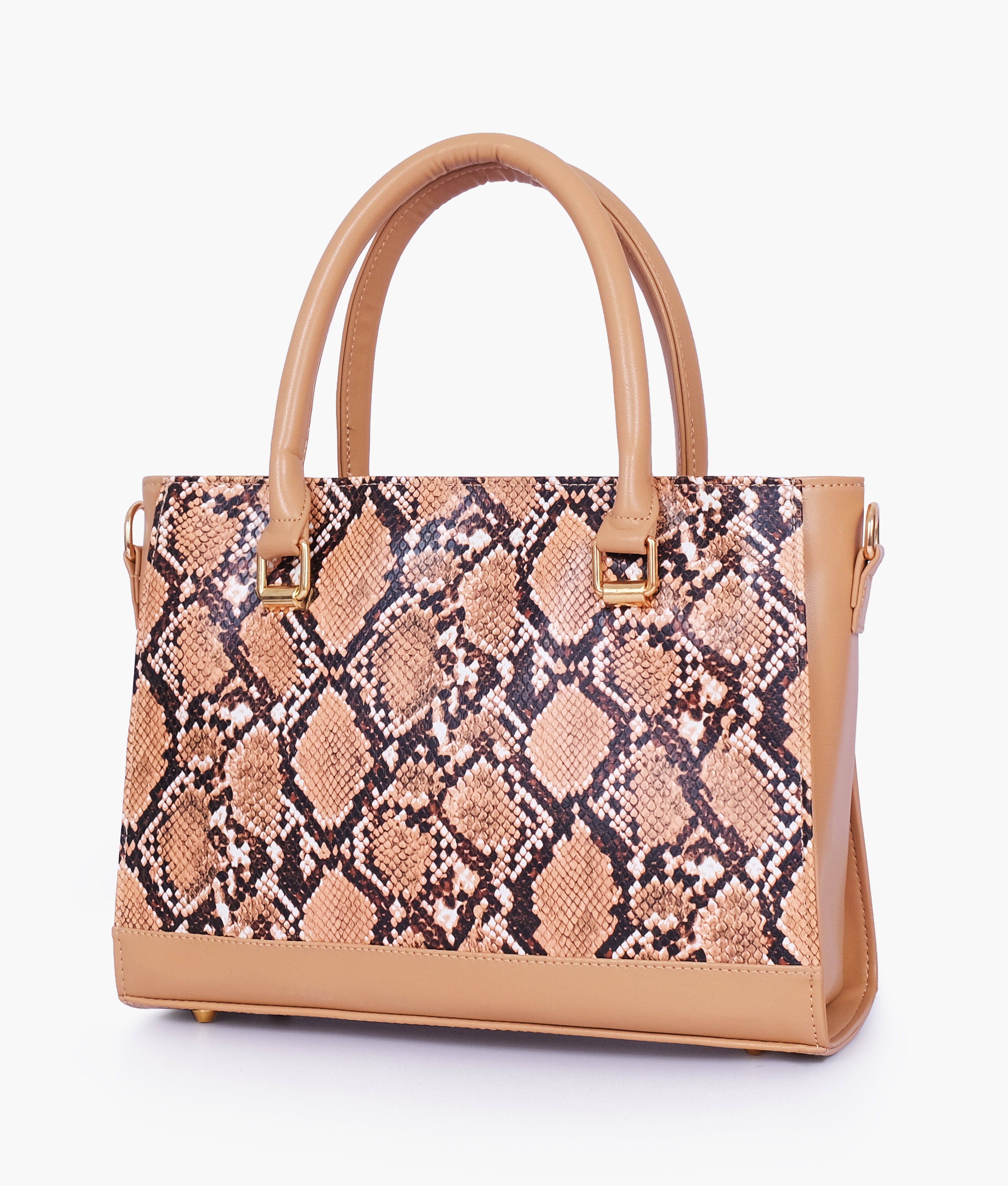 Beige snake handbag