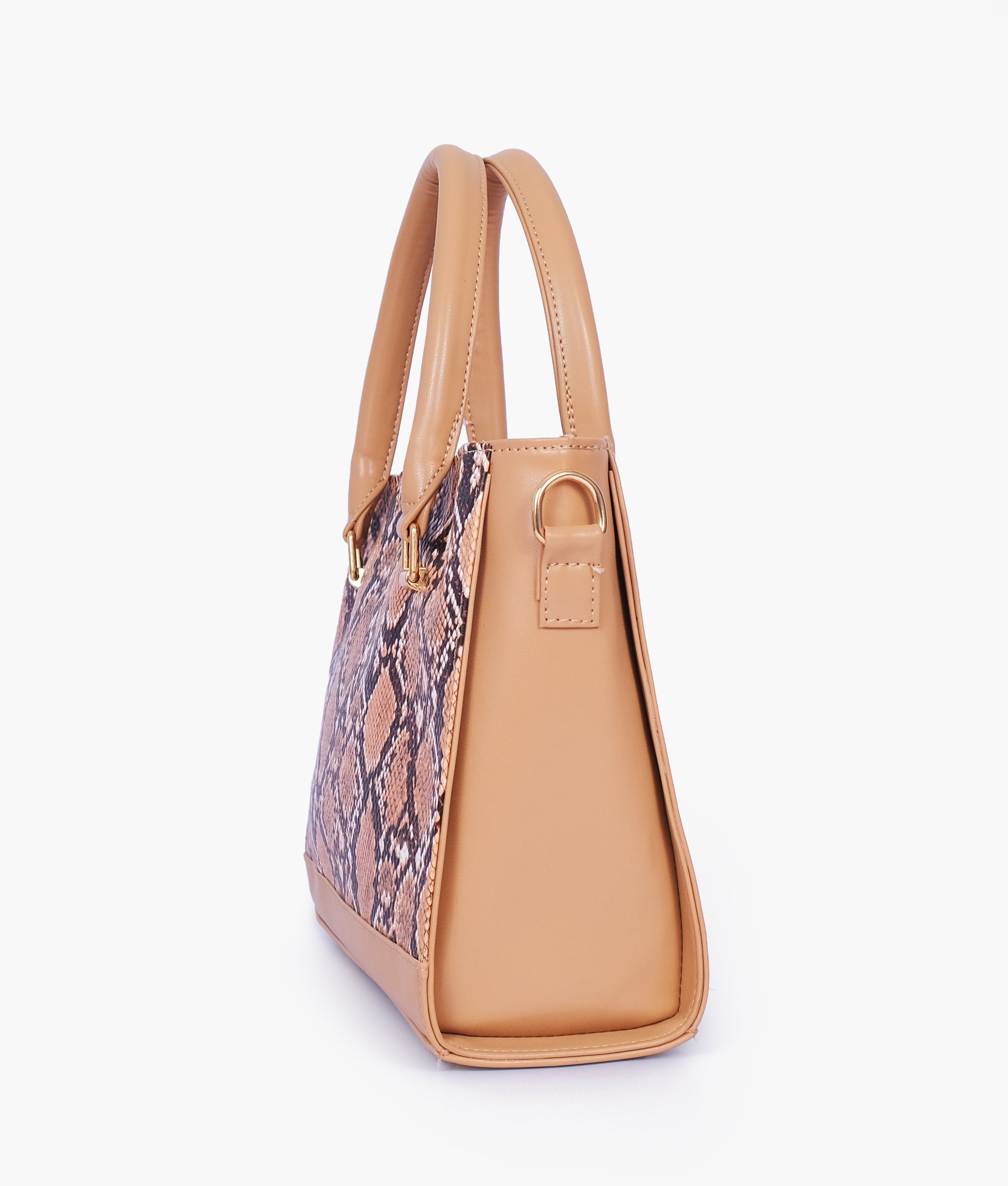 Beige snake handbag