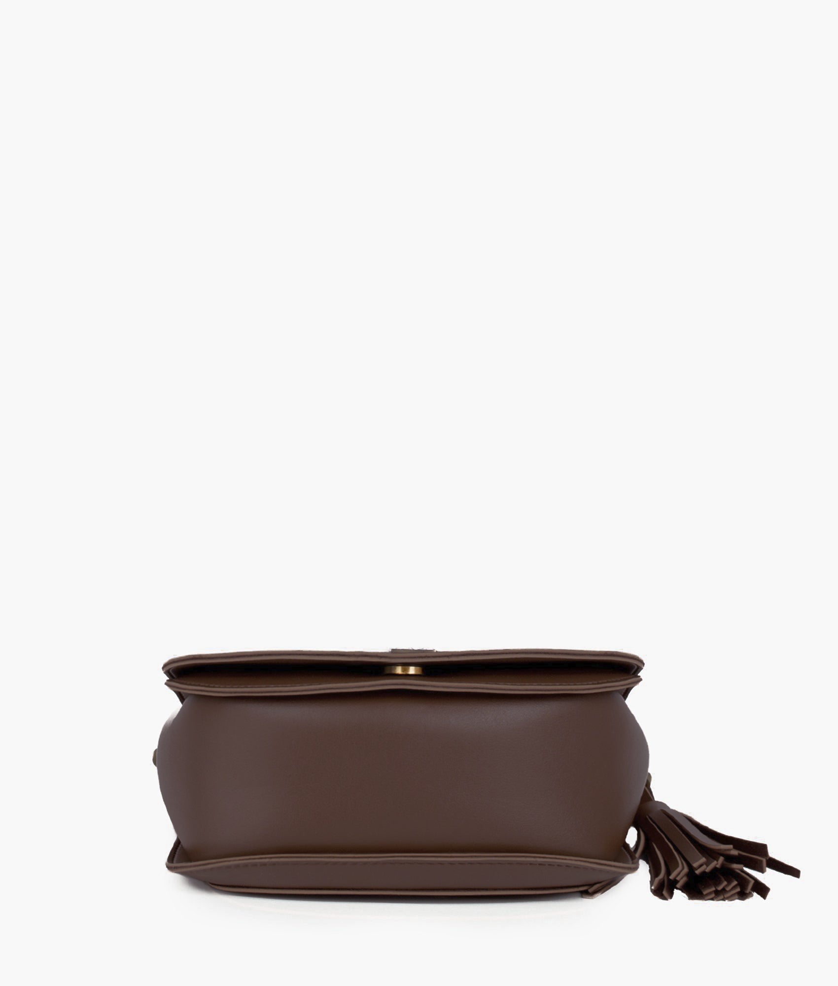 Dark brown foldover saddle bag