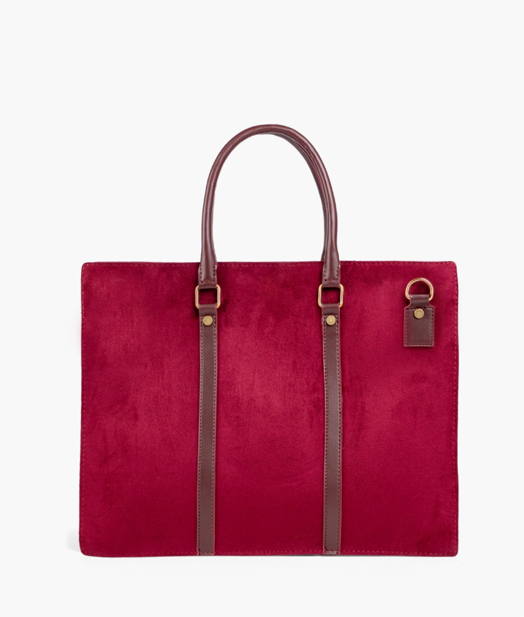 Stylish Burgundy Suede Laptop Bag for Women – RTW Creation