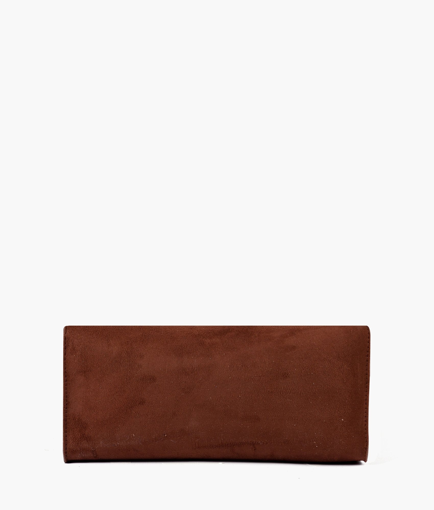Dark brown suede multi compartment satchel bag
