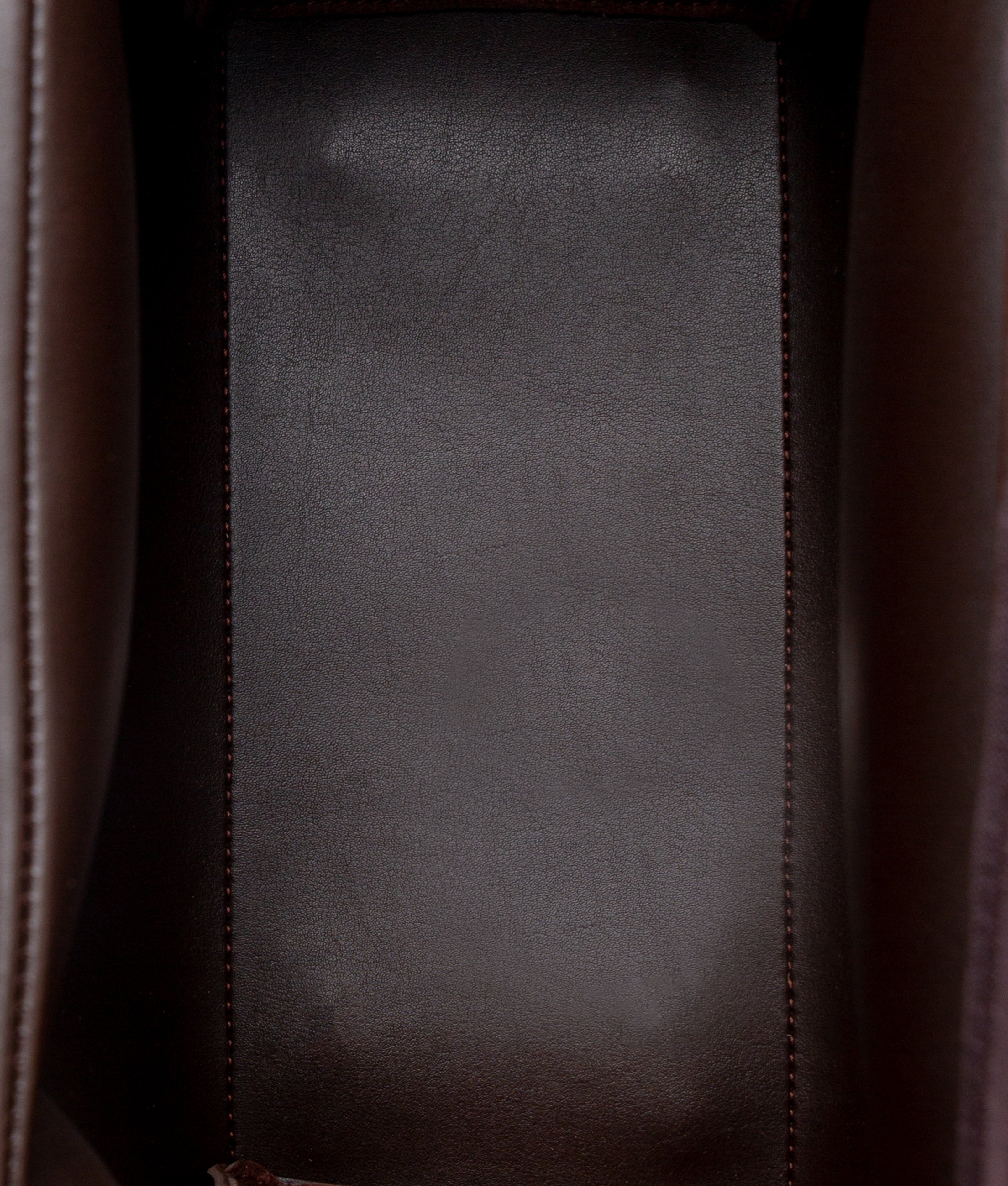 Dark brown suede mini messenger bag