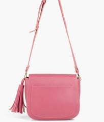 Pink foldover saddle bag