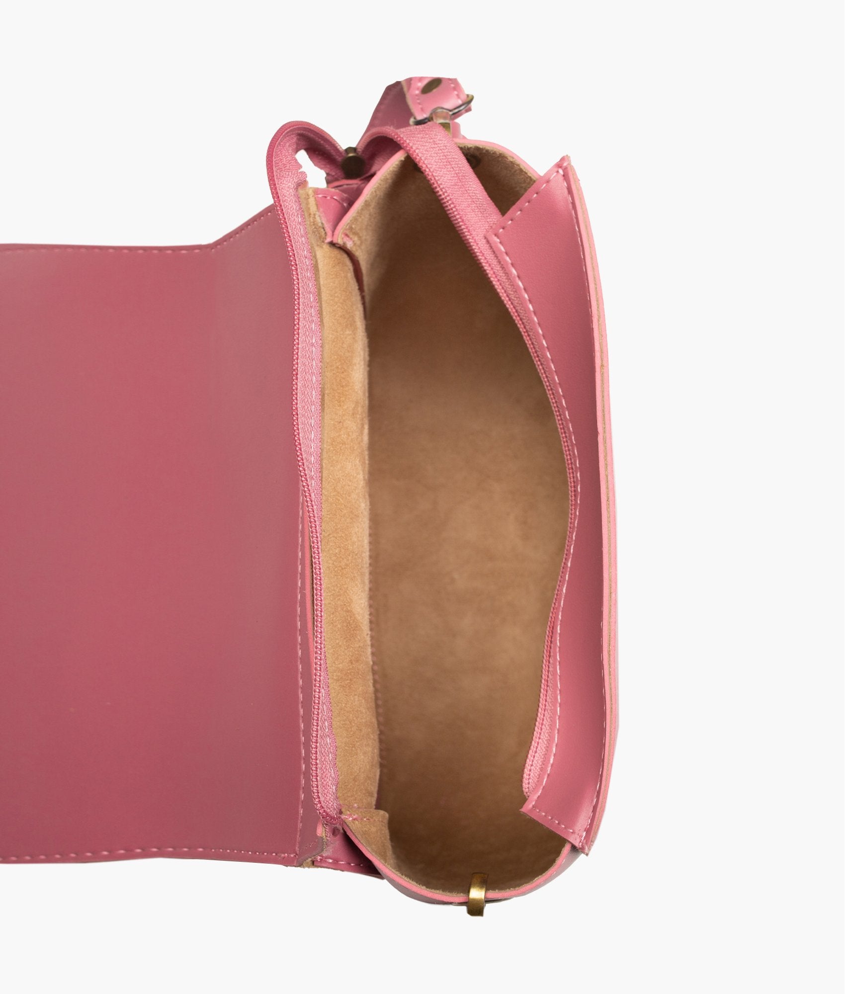 Pink foldover saddle bag