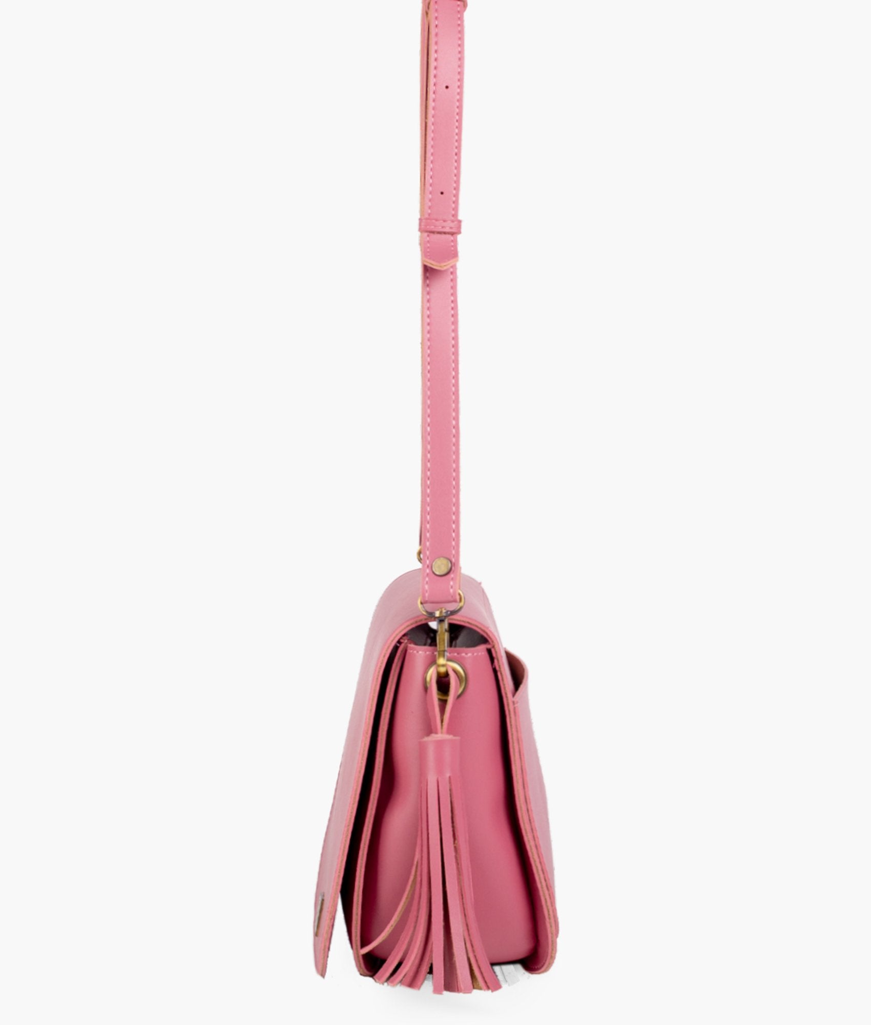 Pink foldover saddle bag