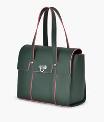 Army green carry-all satchel bag