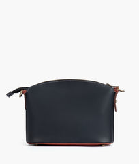 Black and rust dome cross-body bag