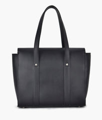 Black carry-all satchel bag