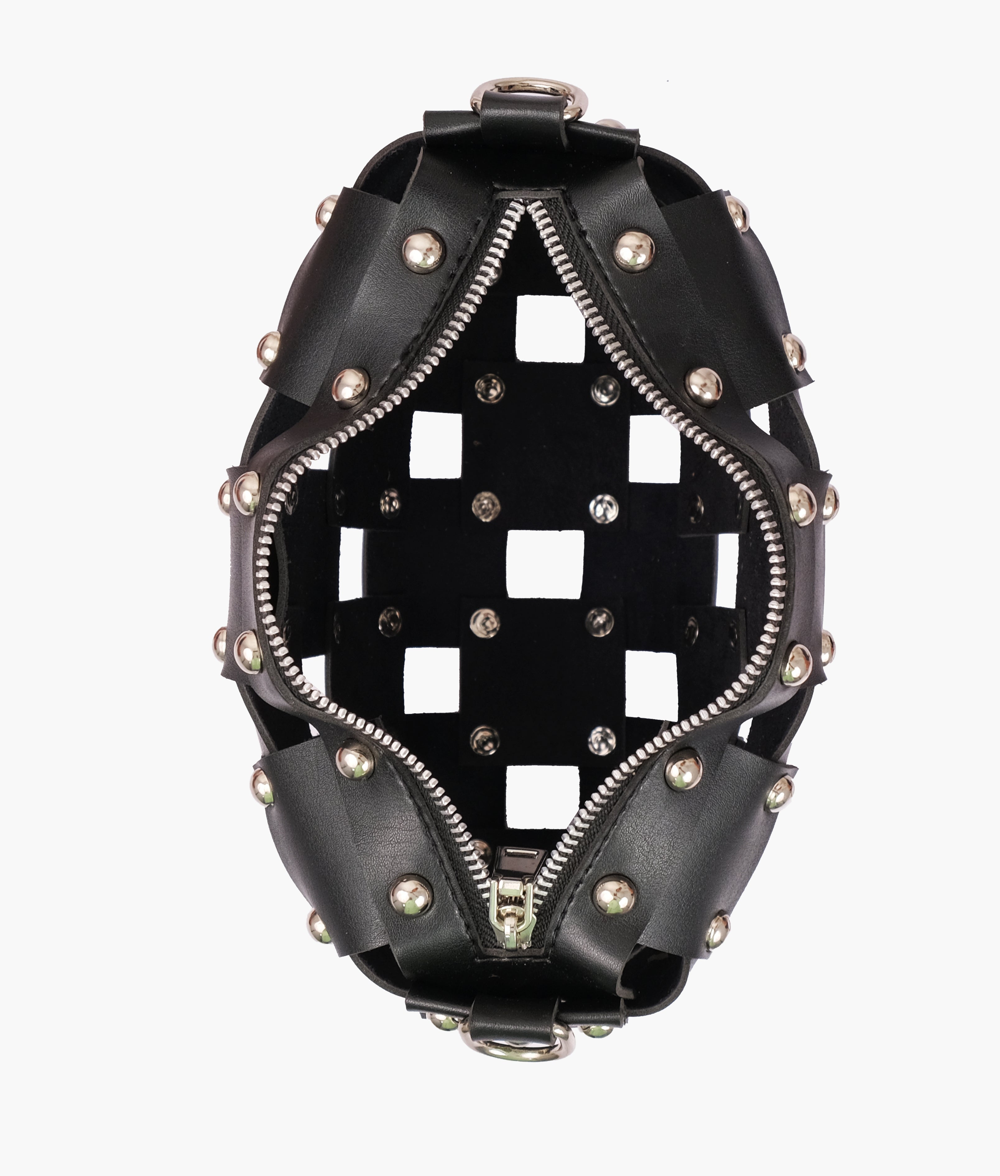 Black rivet cross-body bag