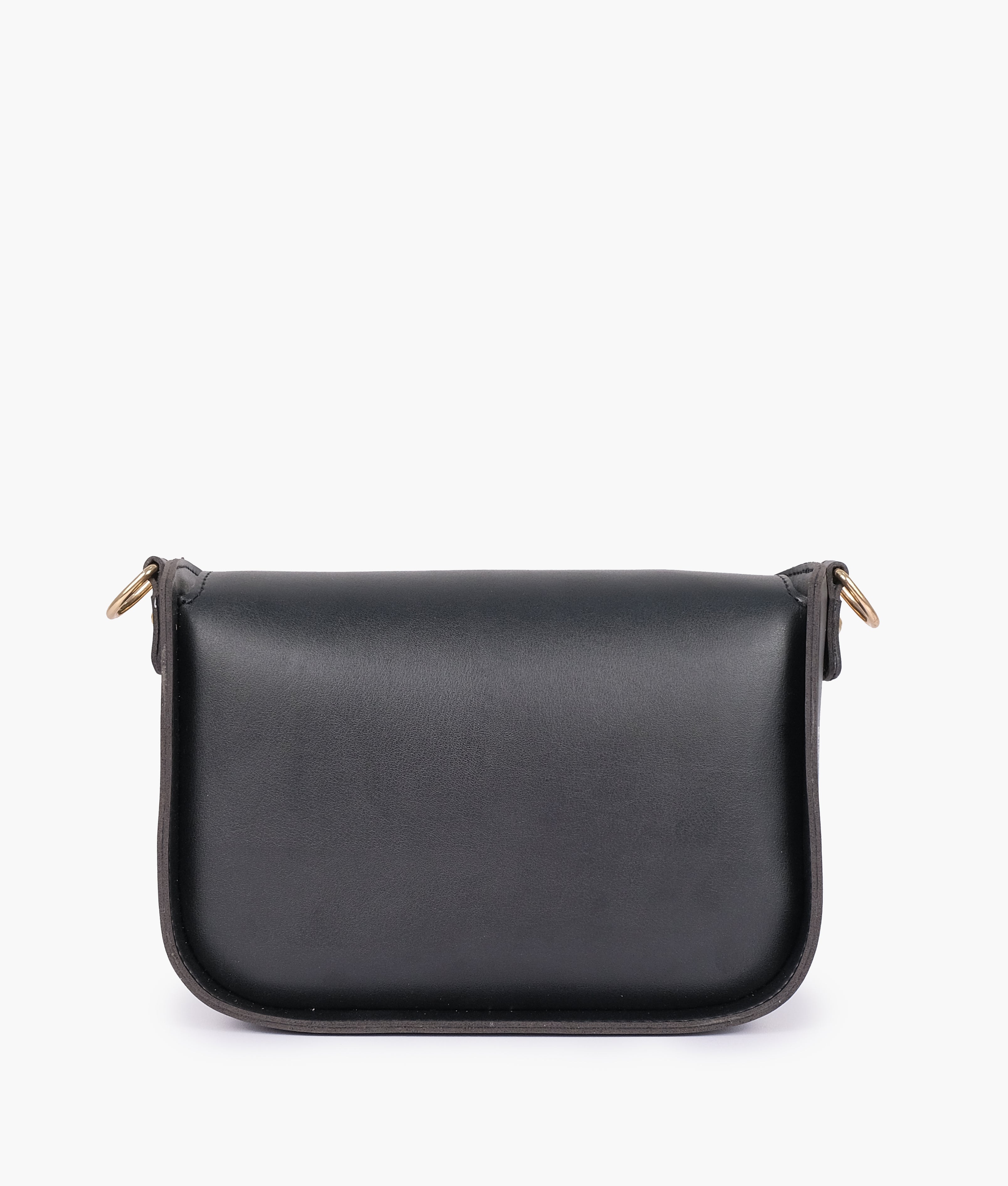 Black saddle bag with twist lock